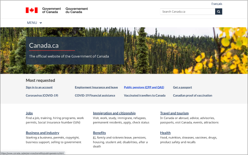 CRA website CRA website
